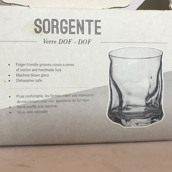 Bormioli Rocco Drinking Glasses Boulder-Style Lead-Free Double Rocks Set Of 4 It - Picture 5 of 11